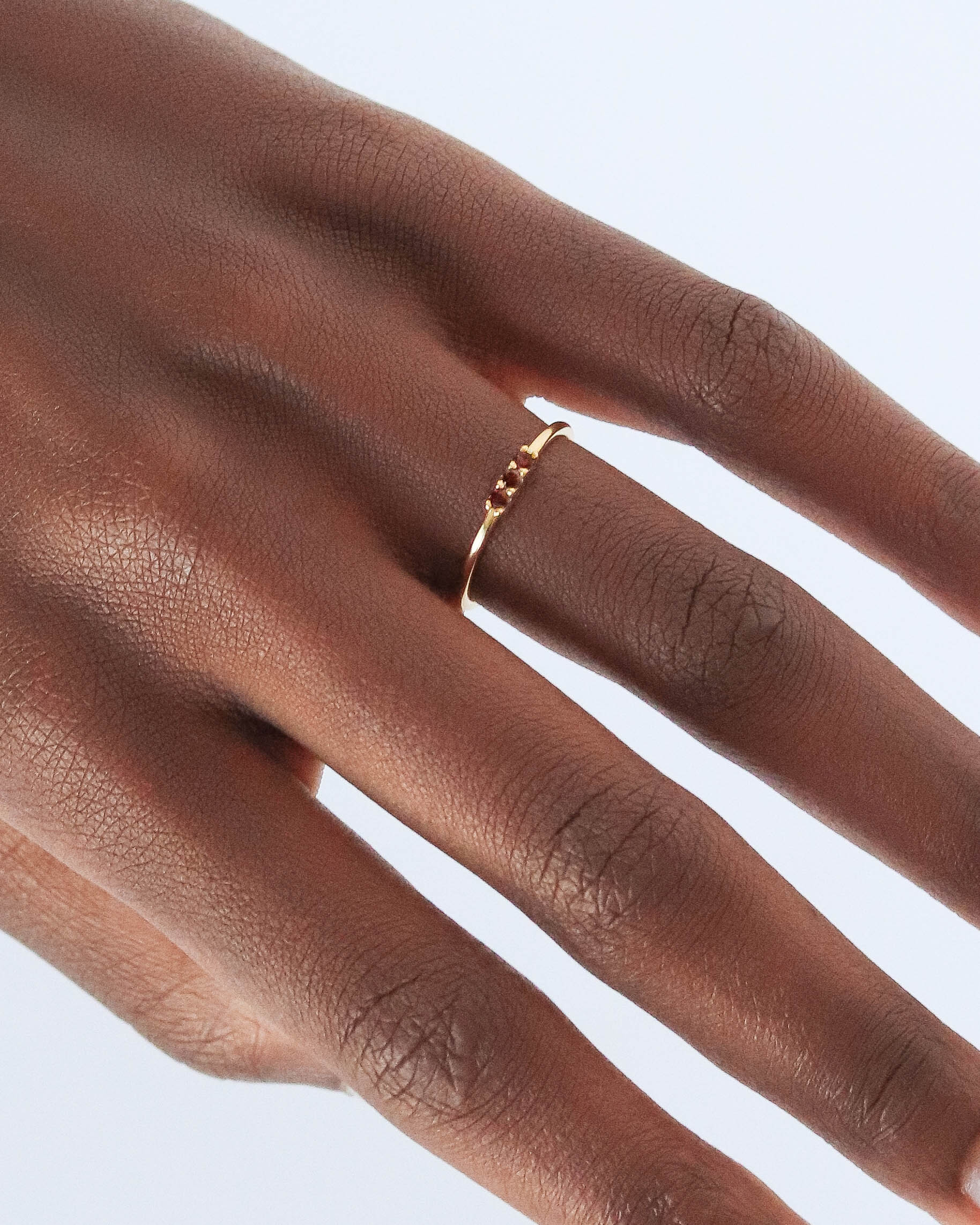 18K Vermeil Brown Trio Ring