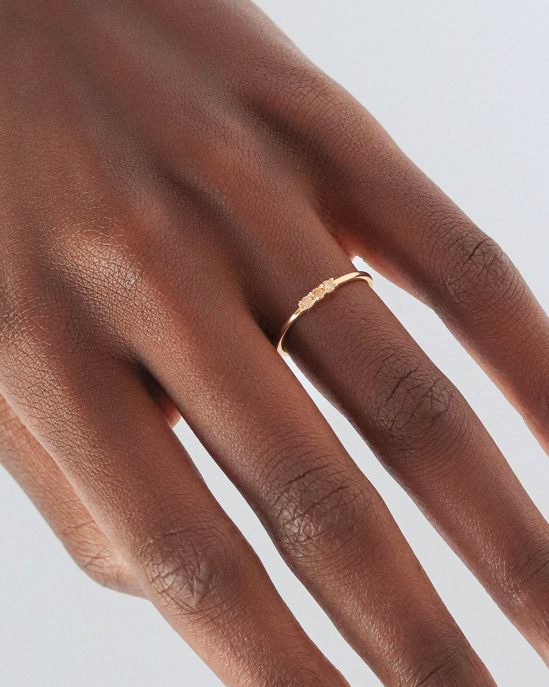 18K Vermeil Champagne Trio Ring