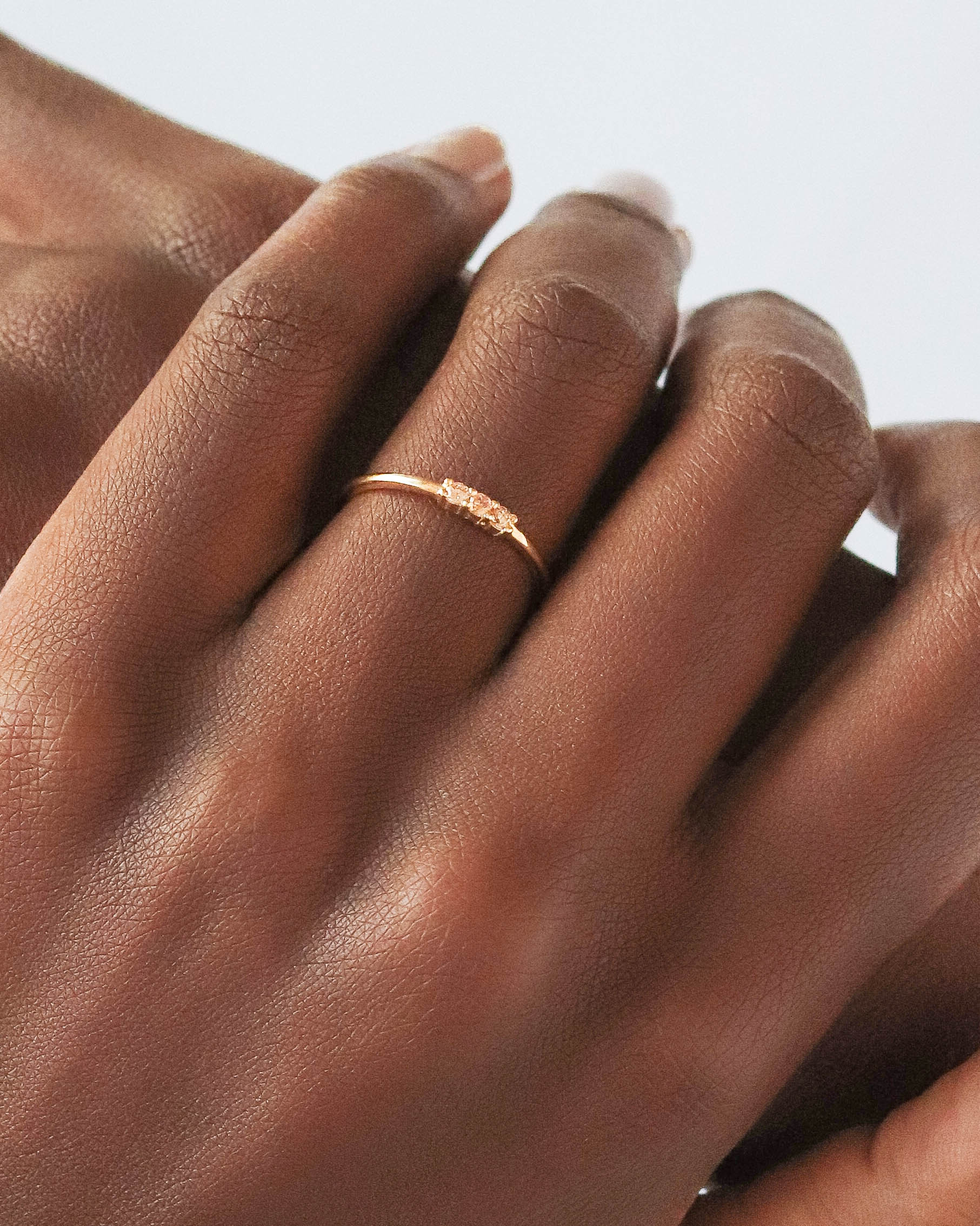 18K Vermeil Champagne Trio Ring