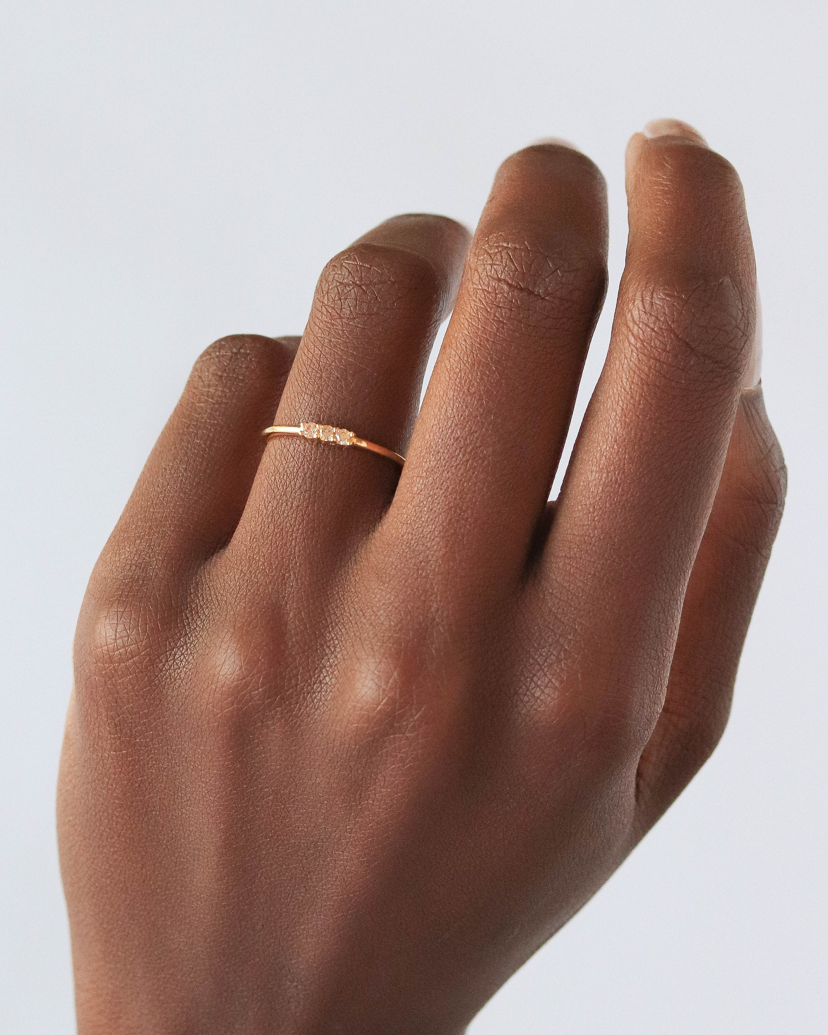 18K Vermeil Champagne Trio Ring