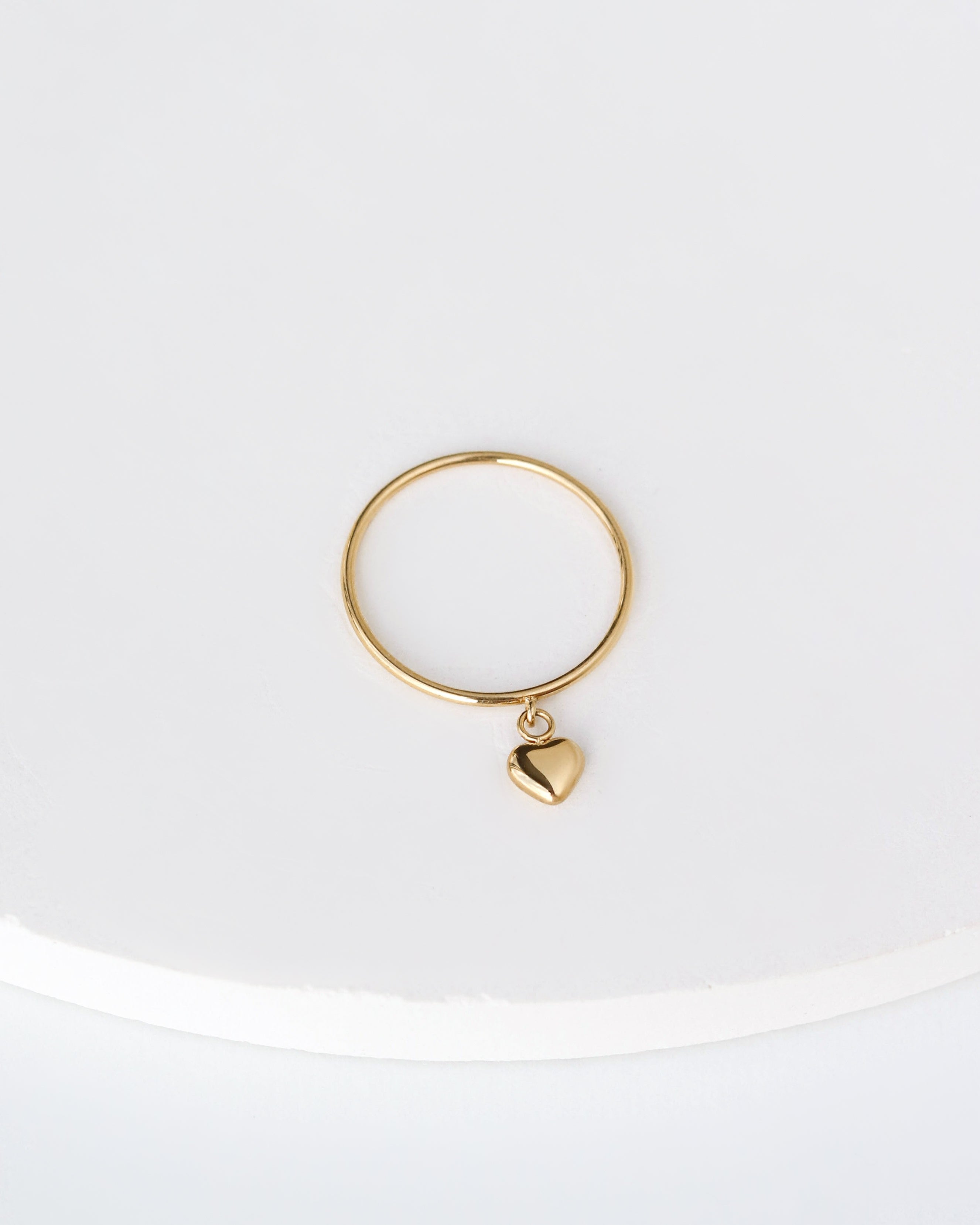 18K Gold Heart Ring
