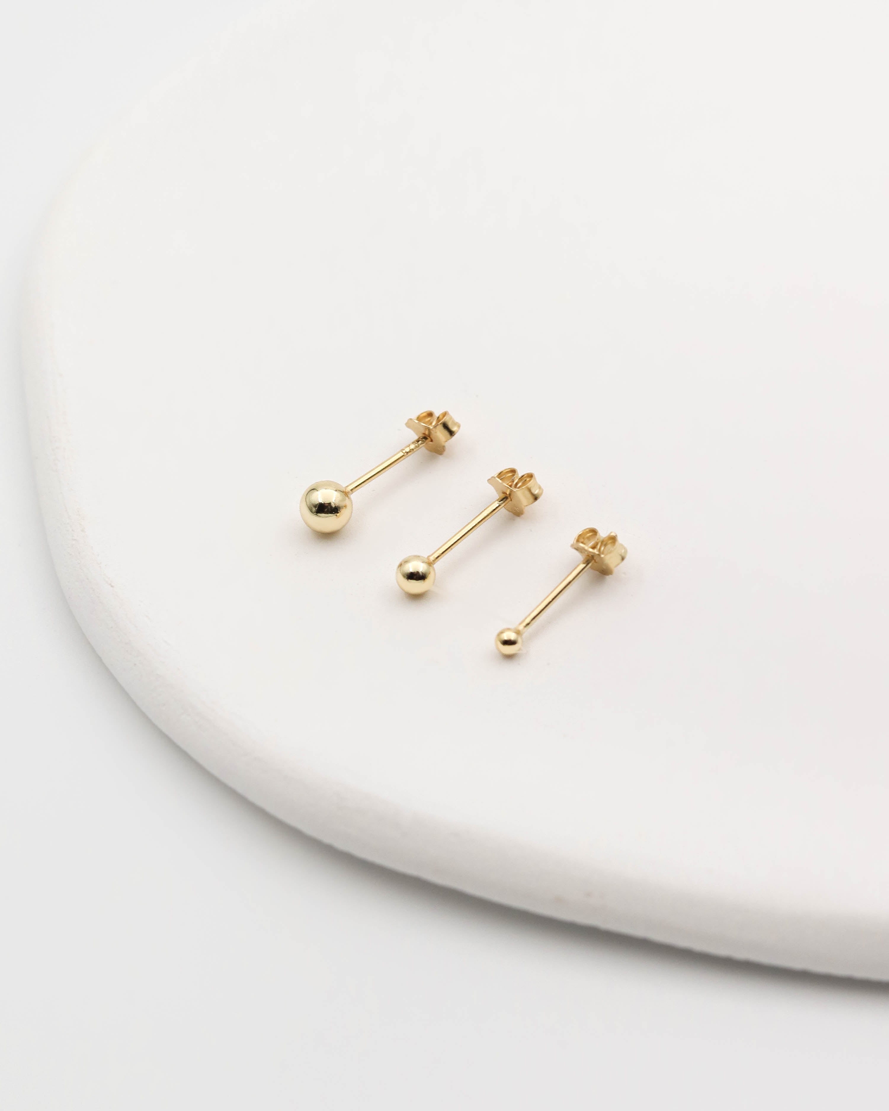 18K Vermeil Sphere Studs