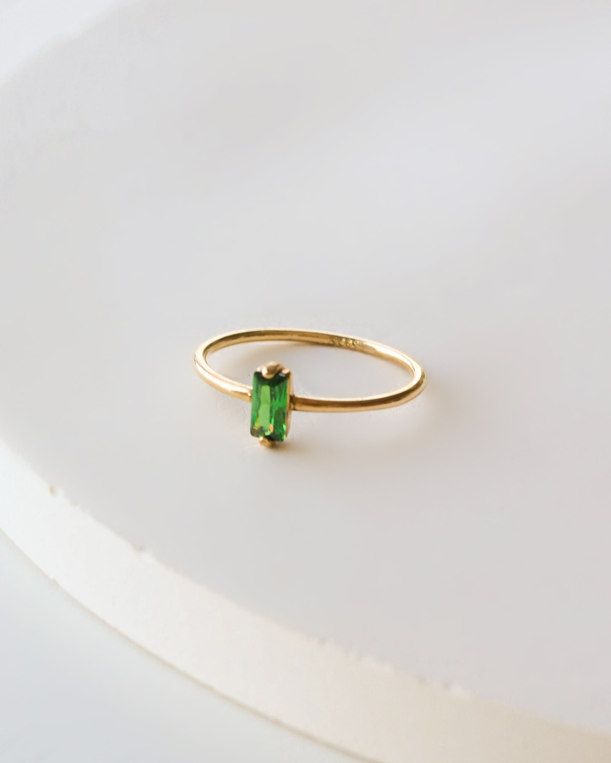 Bague Juliette verte en vermeil 18 carats