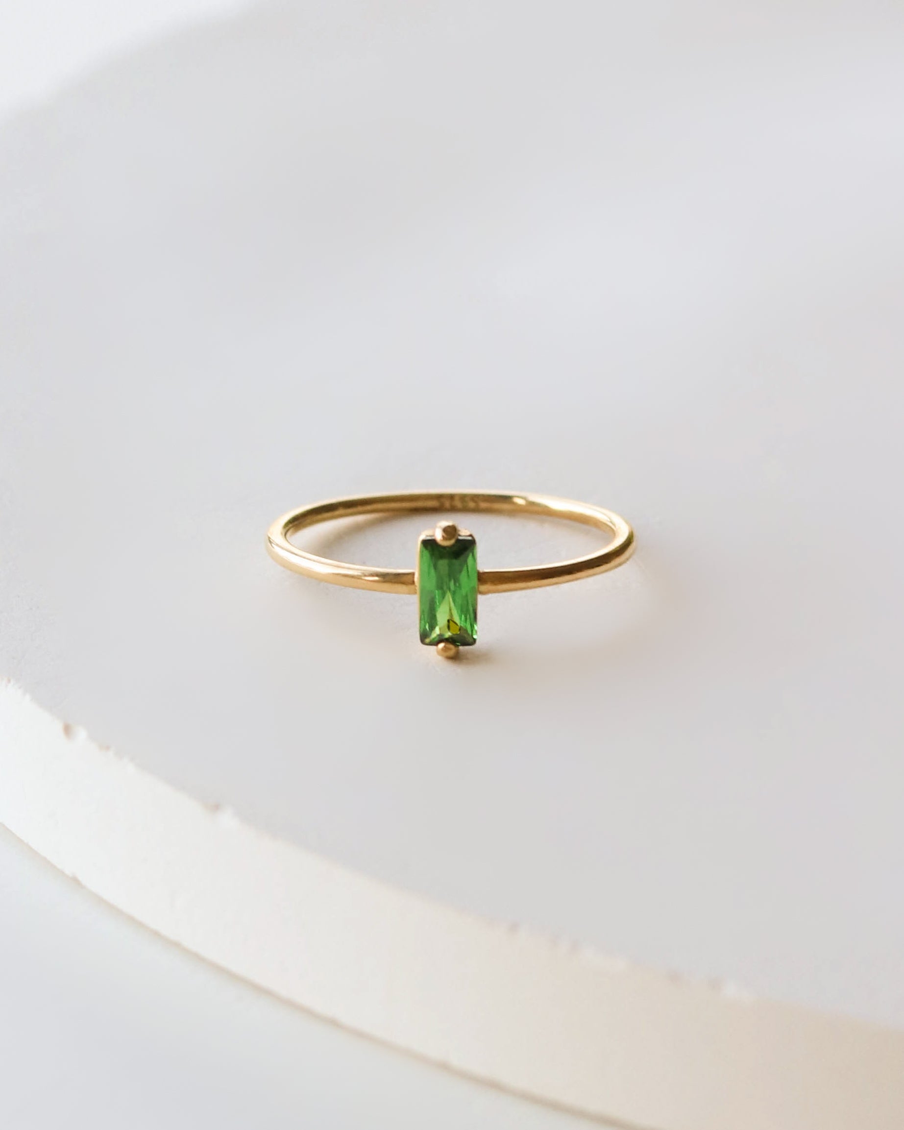 Bague Juliette verte en vermeil 18 carats