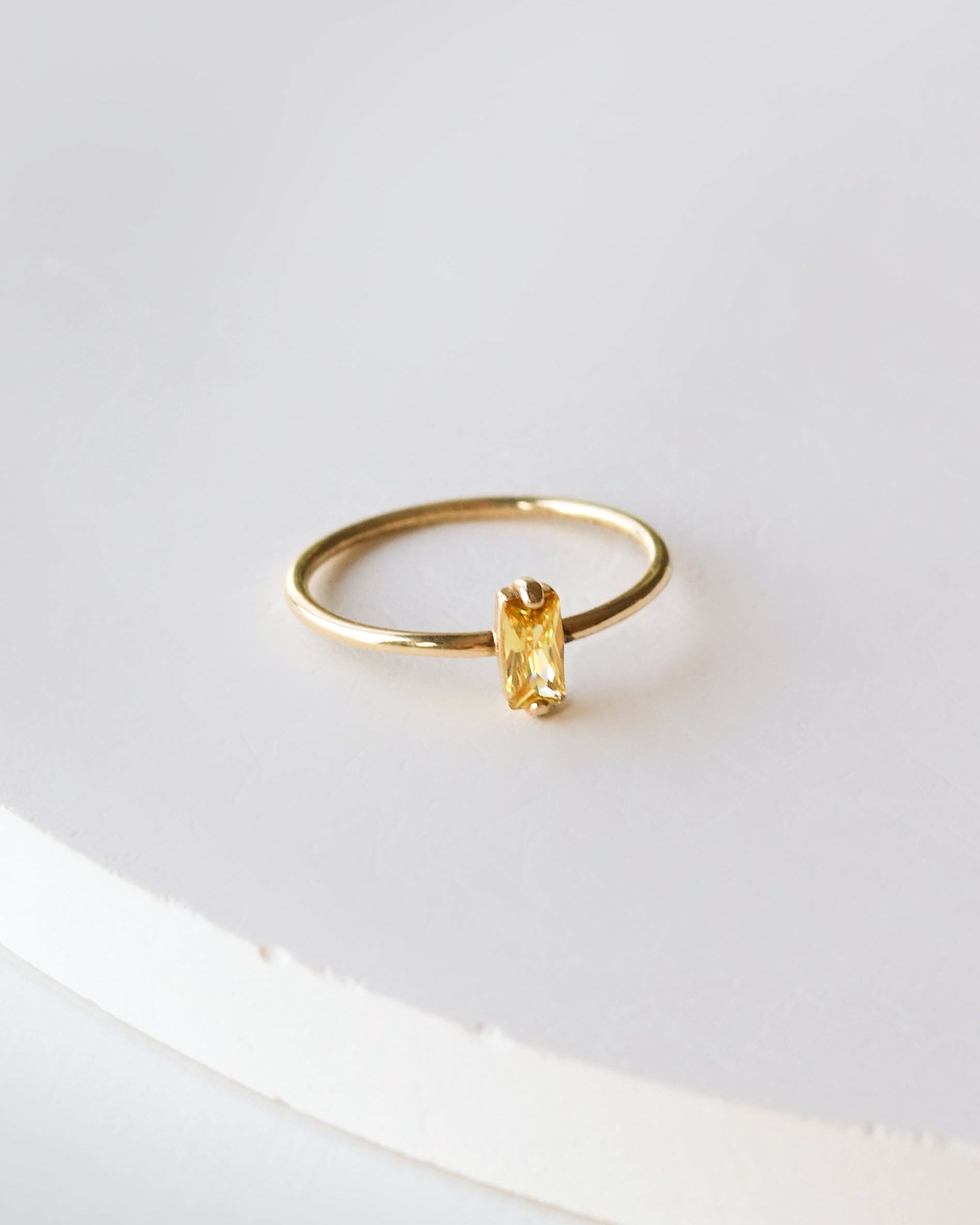 Bague Juliette verte en vermeil 18 carats