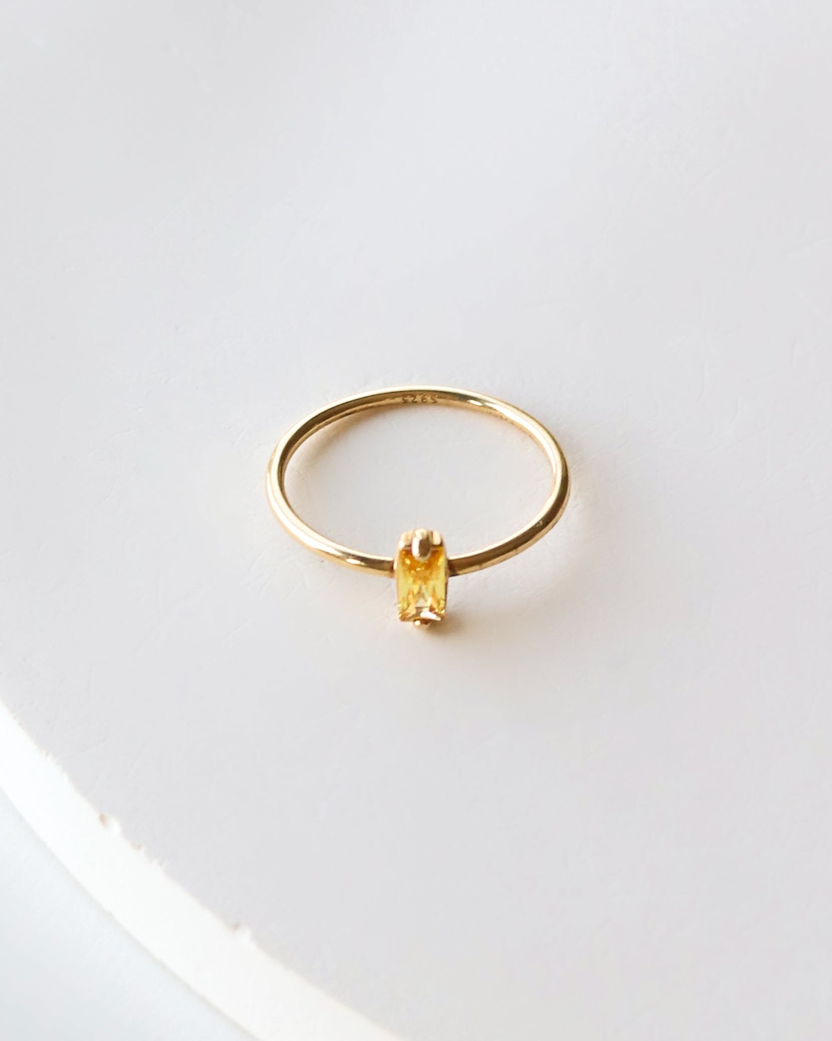 Bague Juliette verte en vermeil 18 carats