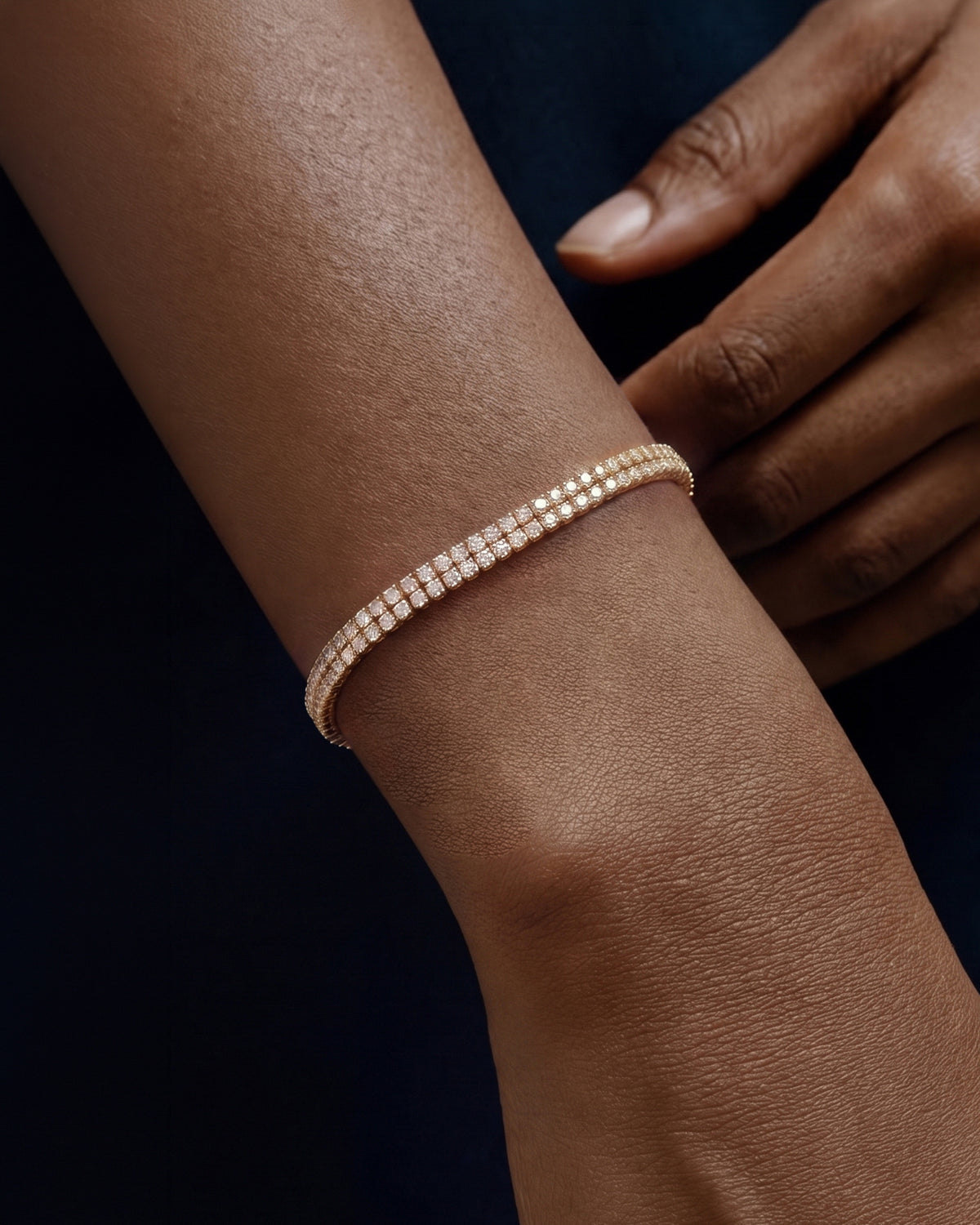 18 Karat grünes Tennisarmband
