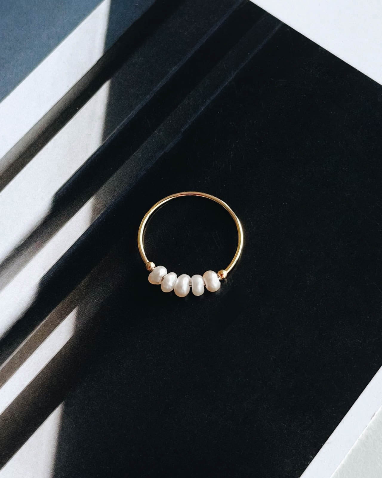 18K Gold Pearl Ring