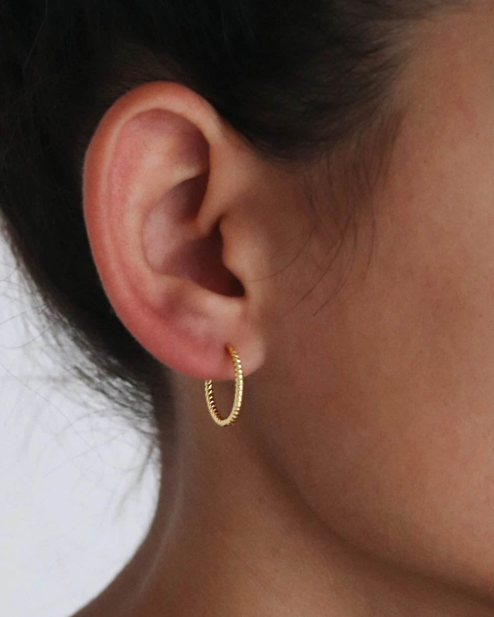 18K Gold Vermeil Twisted Hoops