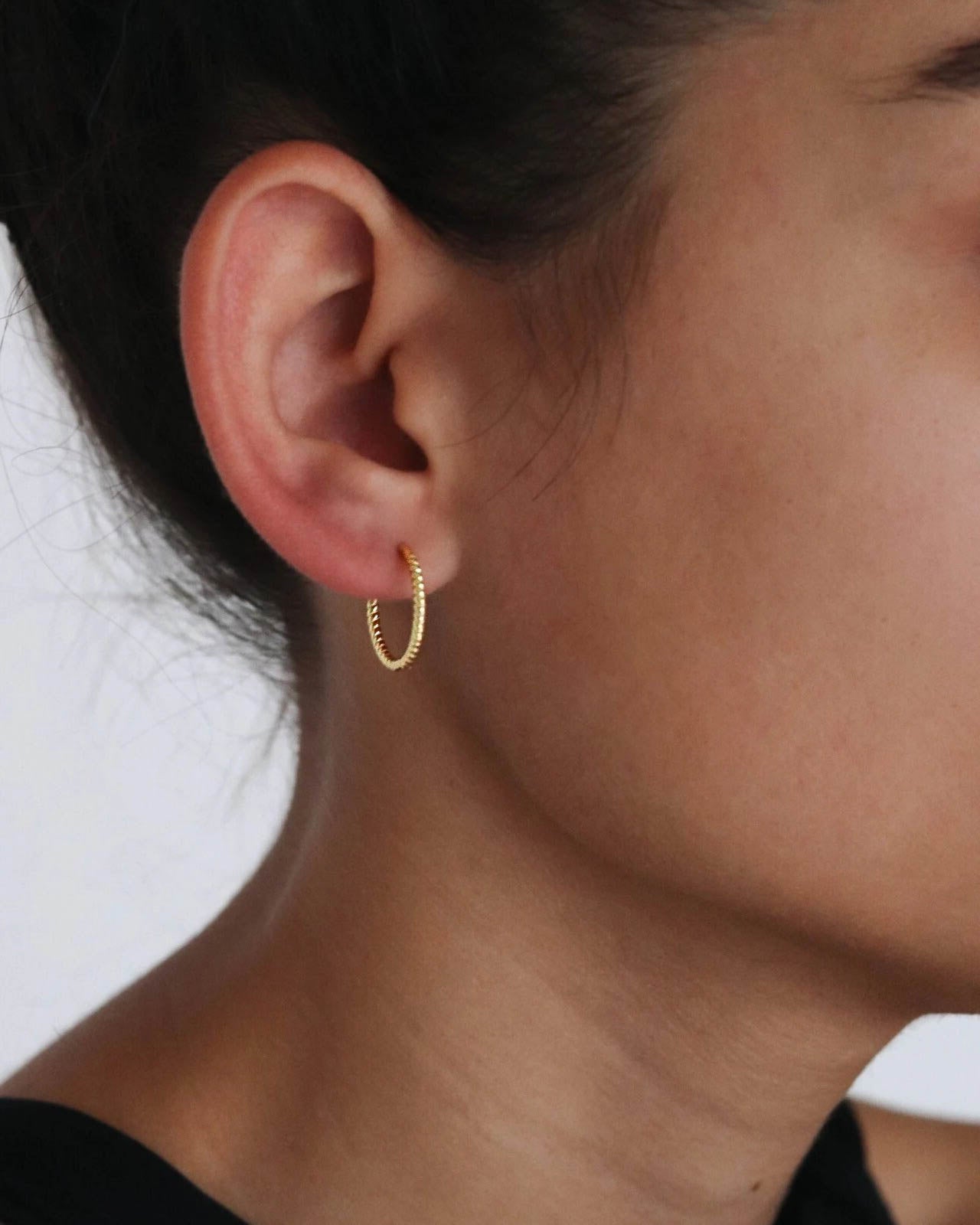18K Gold Vermeil Twisted Hoops