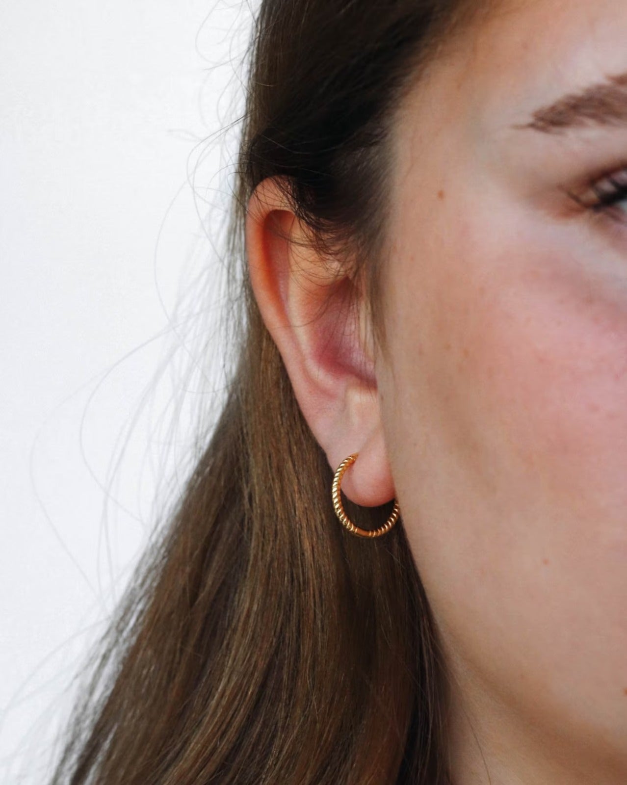 18K Gold Vermeil Twisted Hoops