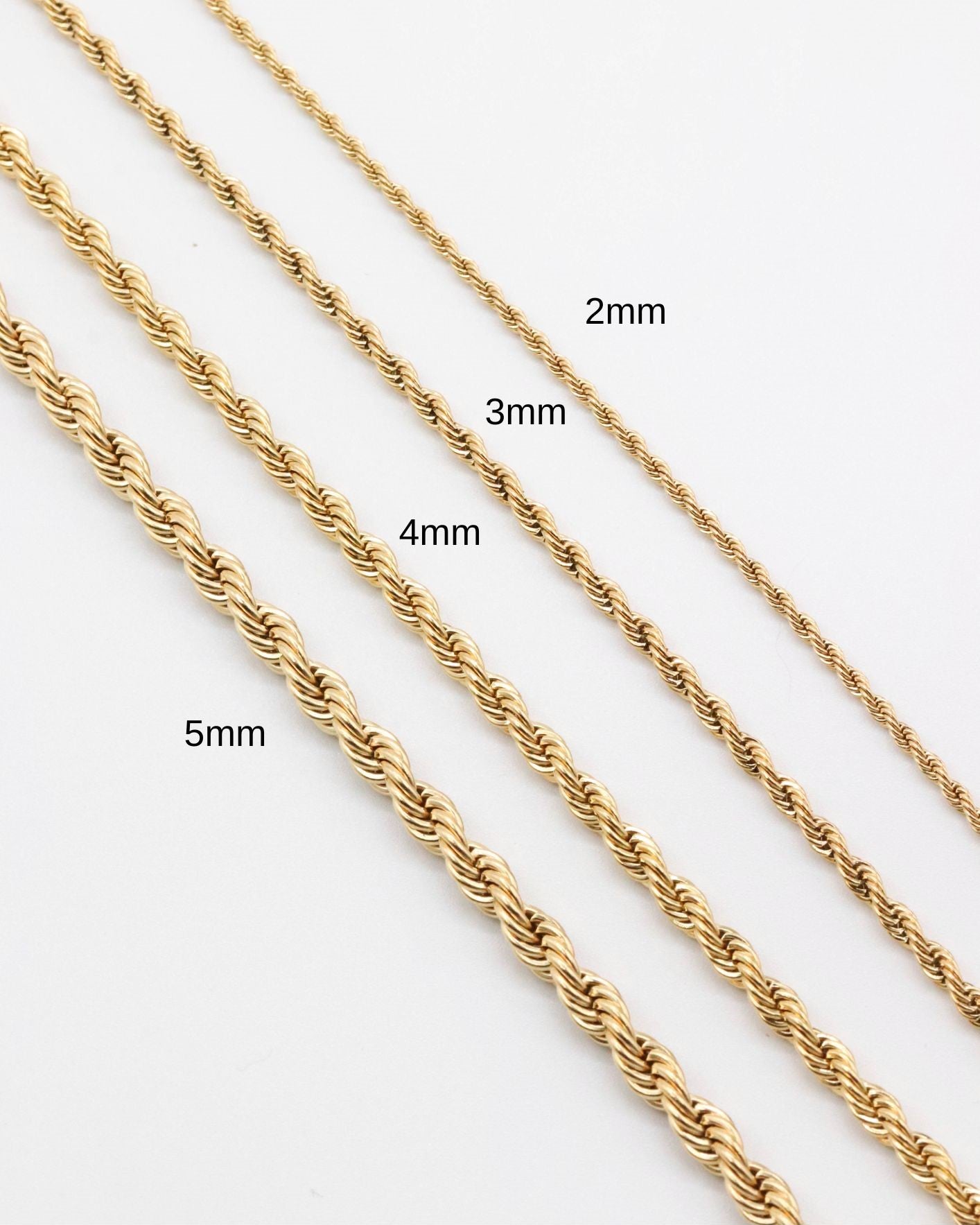 18K Twisted Chain Necklace