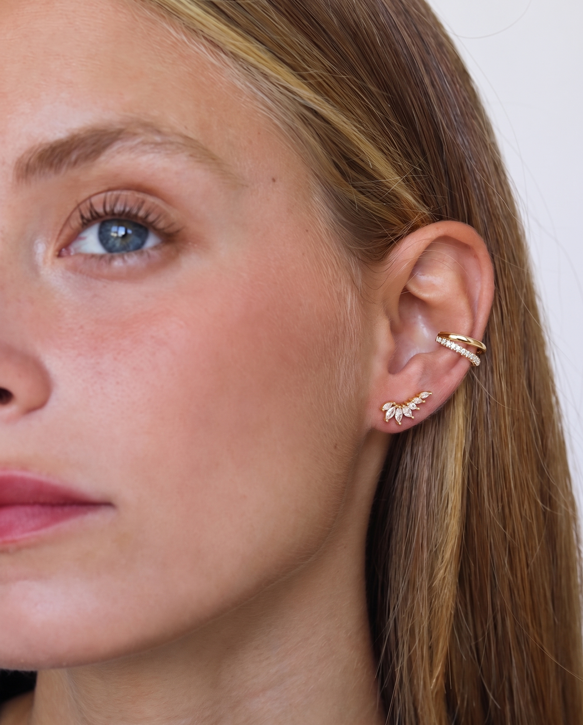 Puces d'oreilles Luella en vermeil 18 carats