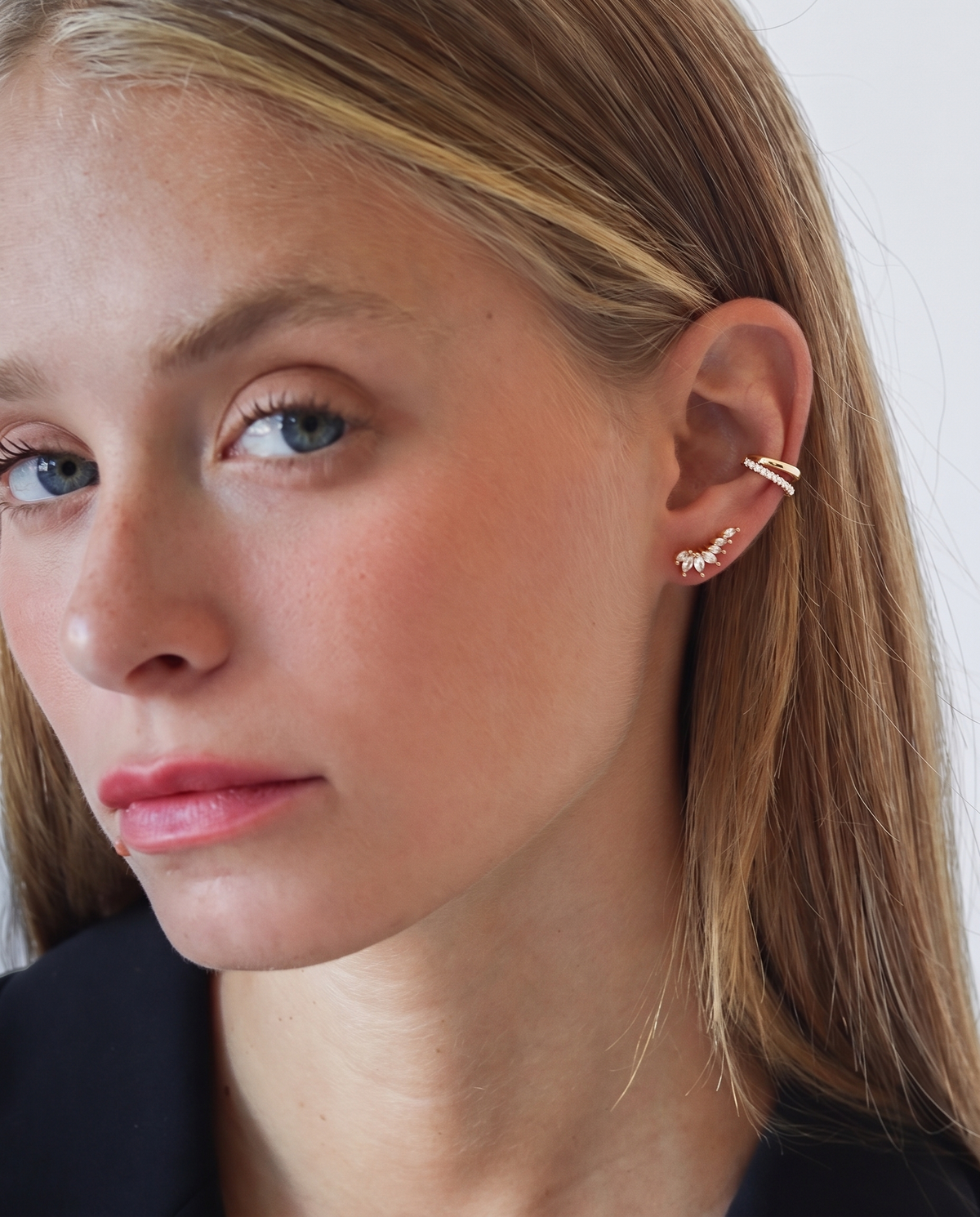 Puces d'oreilles Luella en vermeil 18 carats