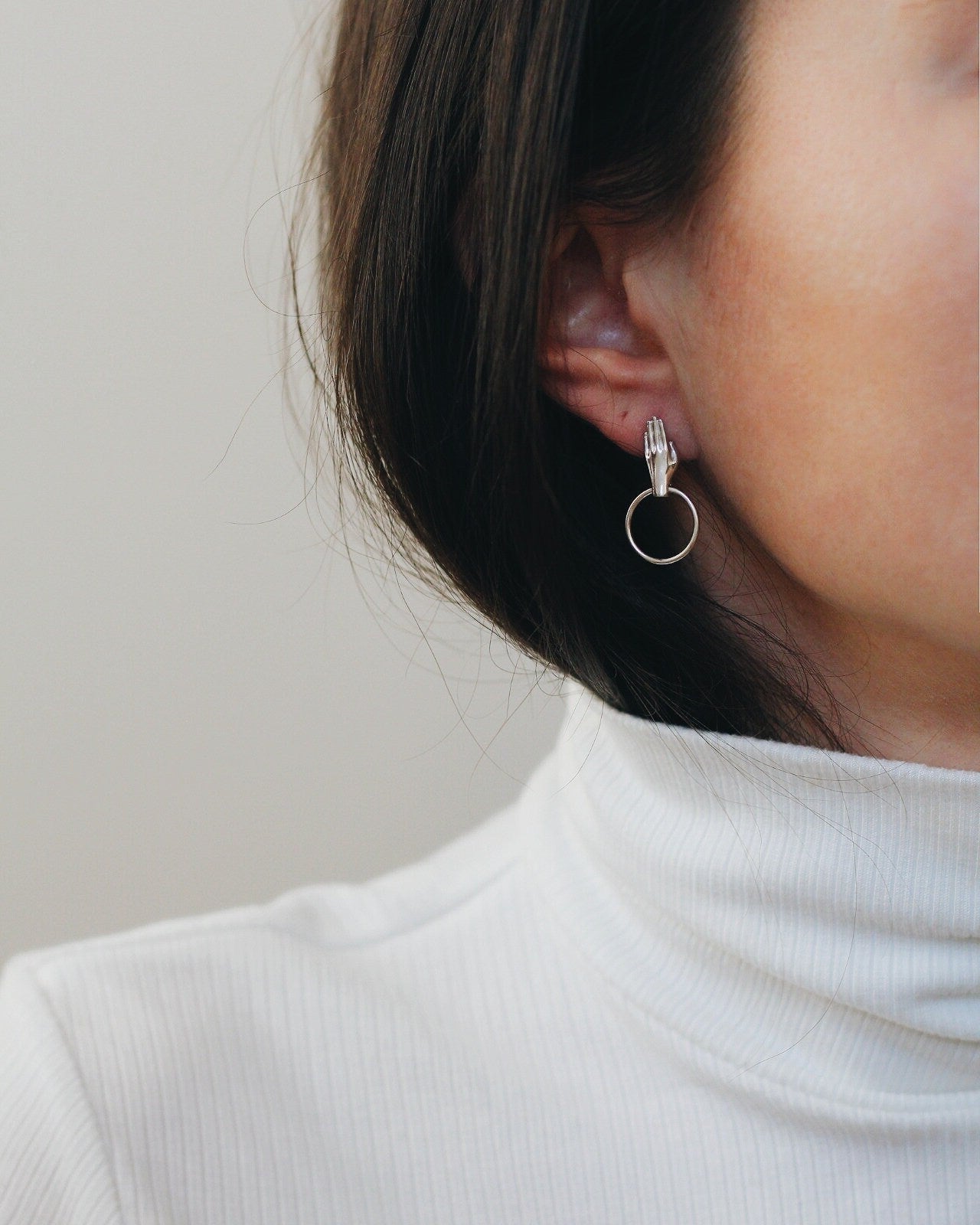 925 Silver - Hands Earrings