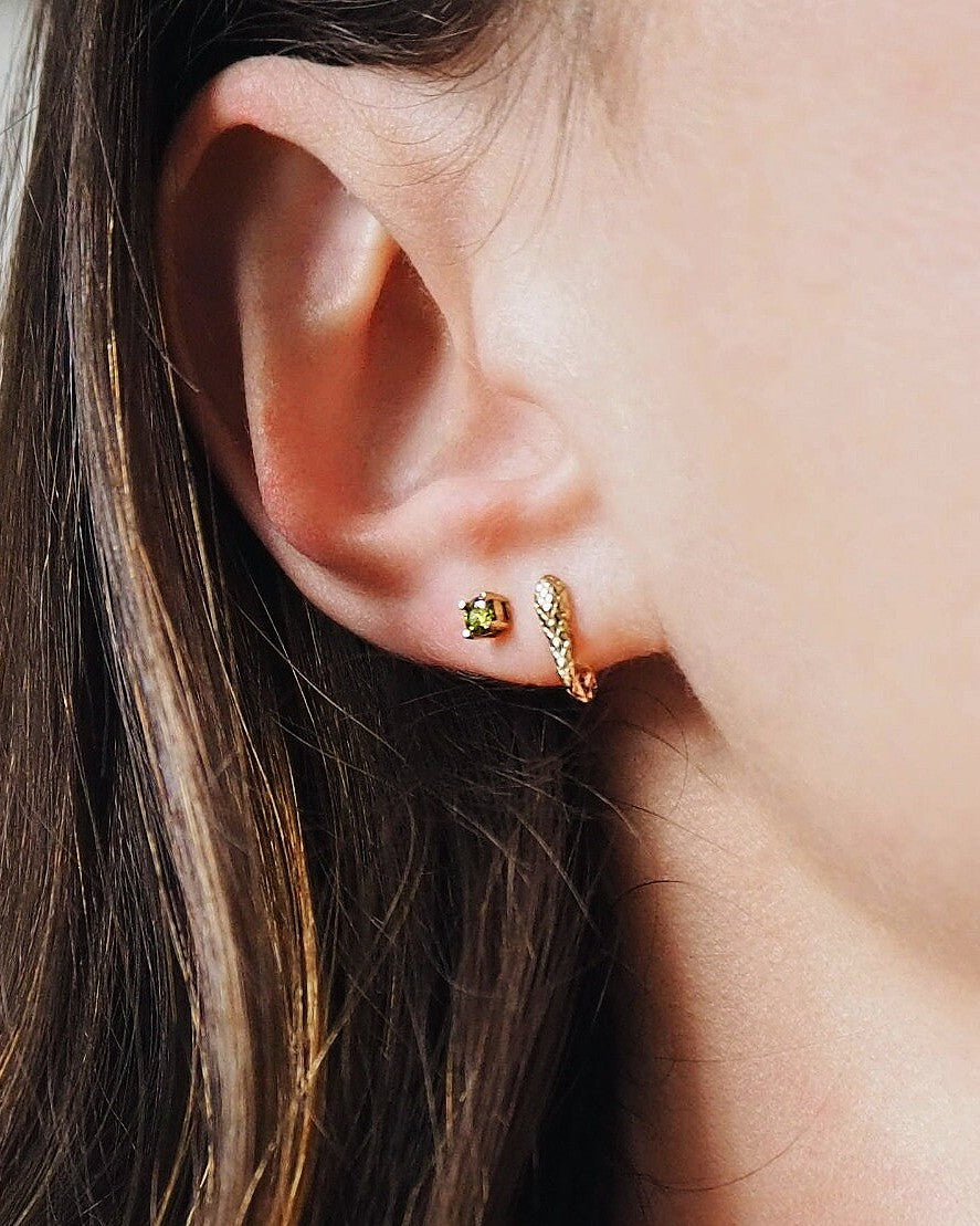 Pendientes con circonita negra vermeil de 18 quilates