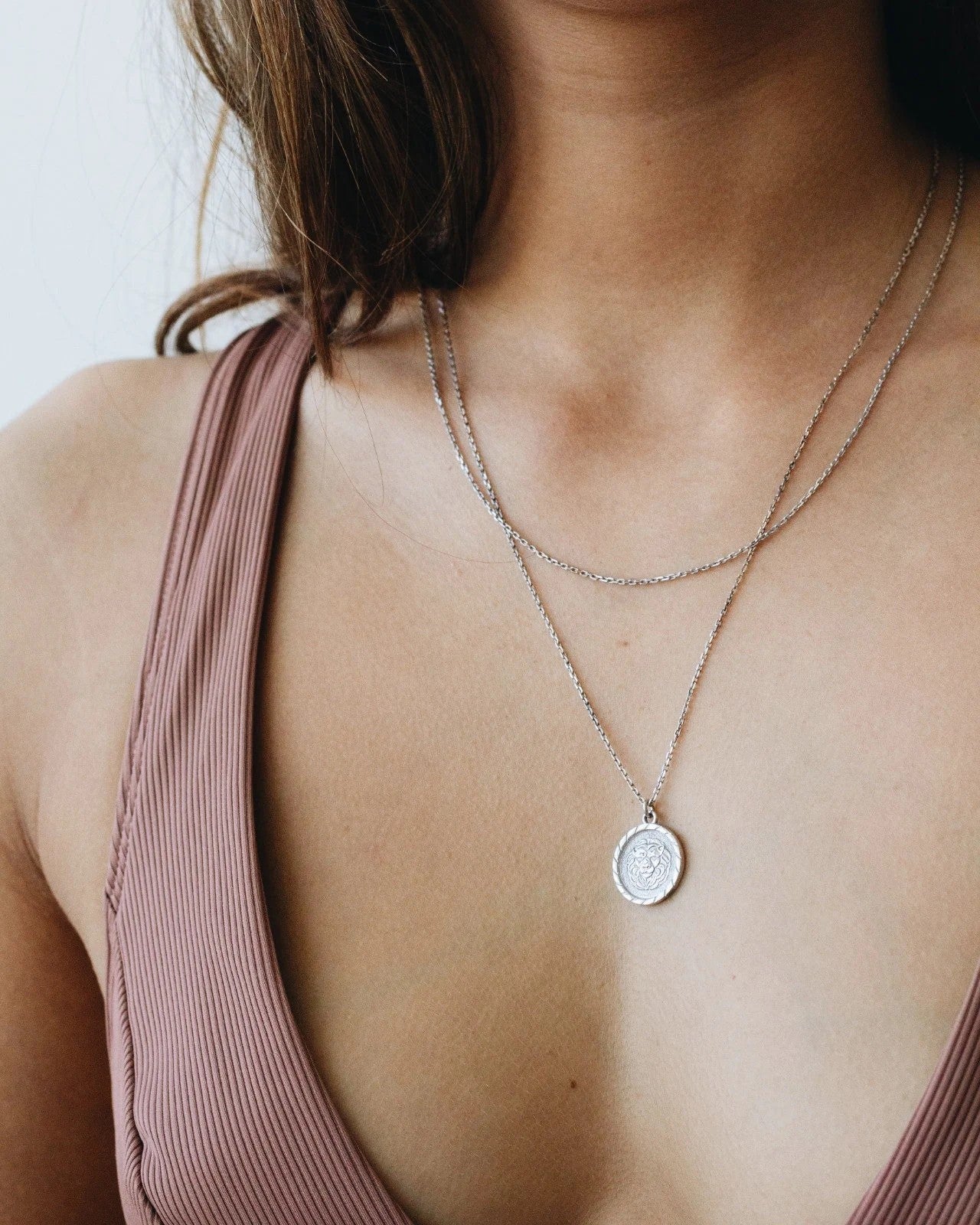 925 Silver Lion Coin Necklace