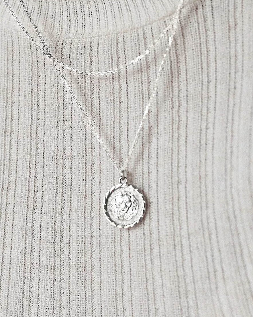 925 Silver Lion Coin Necklace