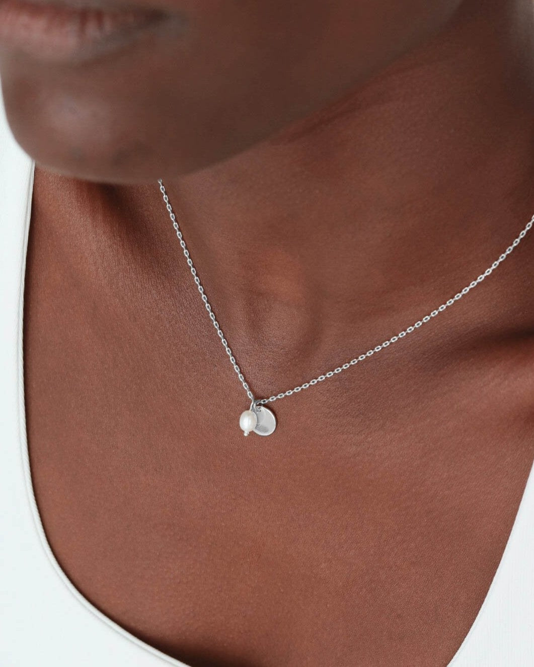 Collier disque en argent 925